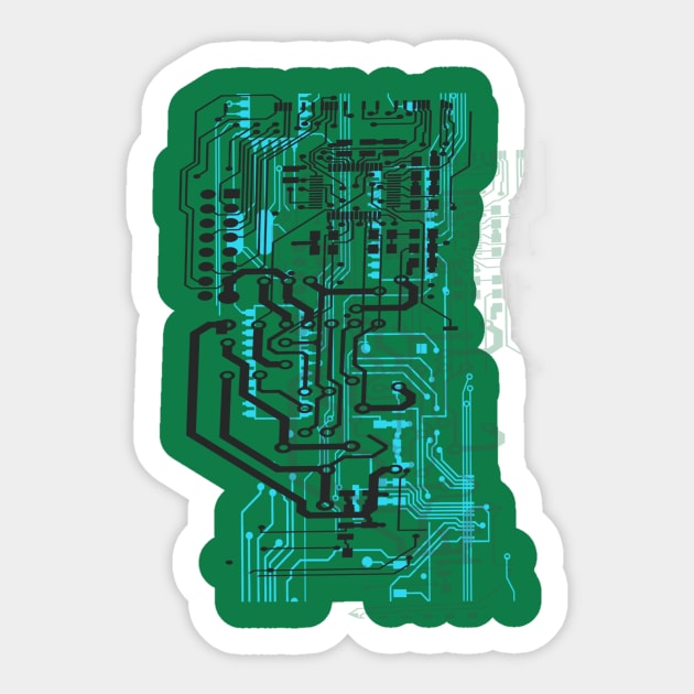 electronic circuit Sticker by Oliverwillson